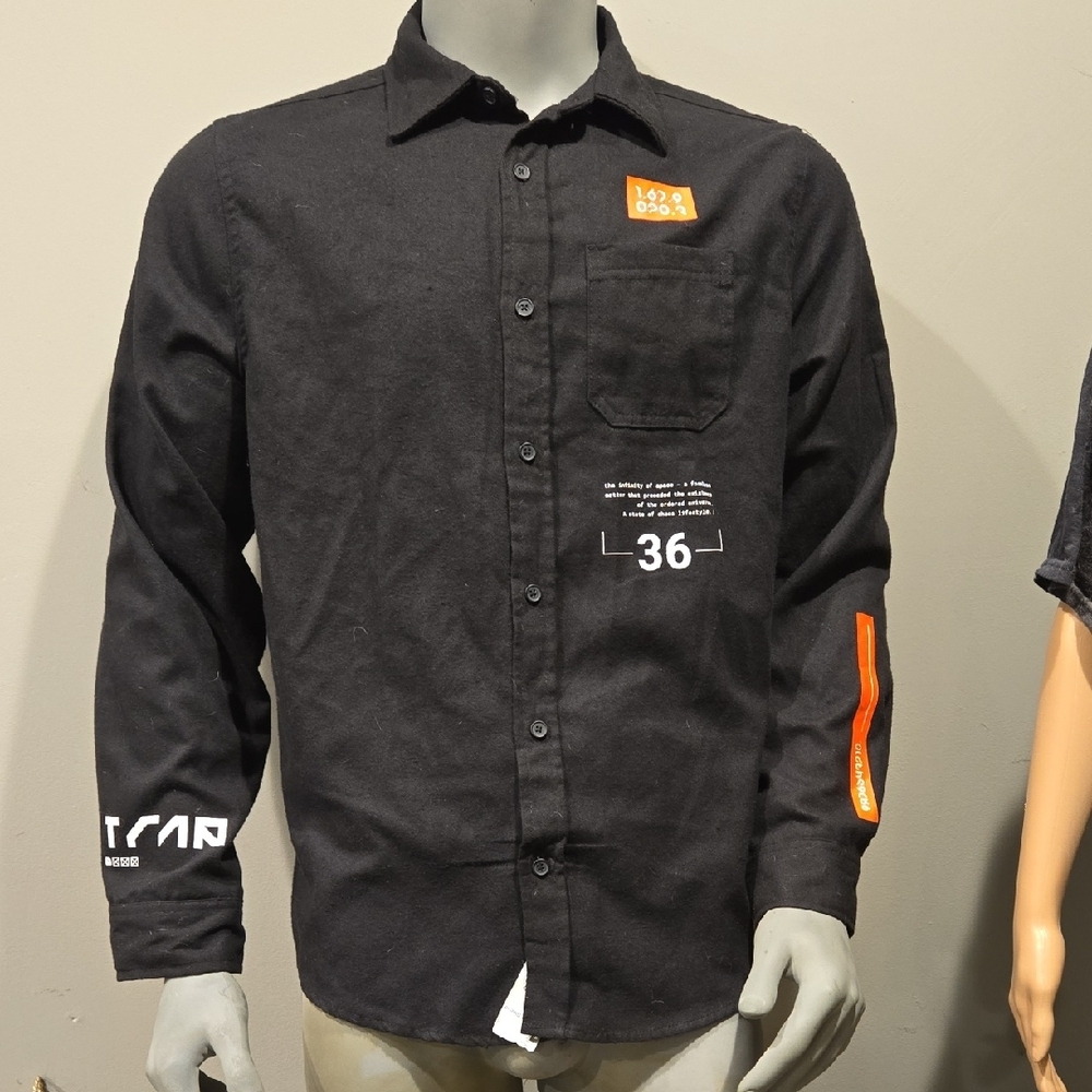 Brooklyn Cloth Black Casual Button Down Shirt